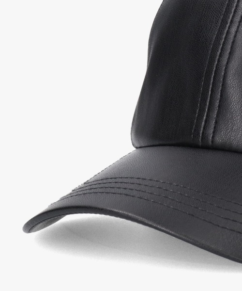 ORNERTE(オルネート)の「ORNERTE BASIC 6P CAP_DEEP TYPE_FL / 【ユニセックス】 オルネート 深め サイズが選べる 6パネル フェイクレザーキャップ(キャップ・メンズ・ライトベージュ/ブラック・59cm/61cm)」の7枚目の写真