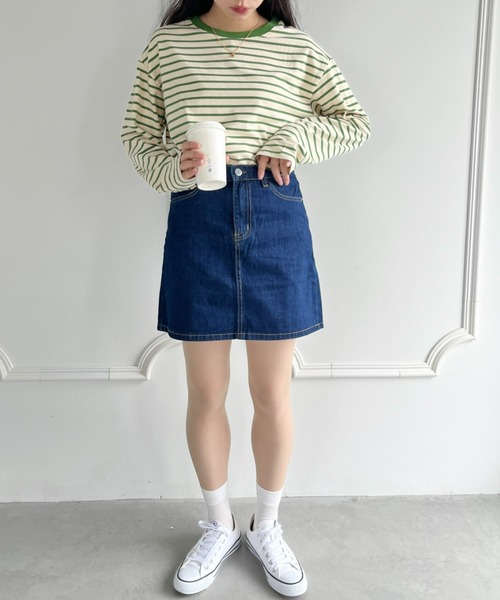 Loueme（ルエム）の「カラーボーダーロングスリーブカットソー（Tシャツ/カットソー・レディース・レッド/グリーン/ブラック・FREE）」の19枚目の写真