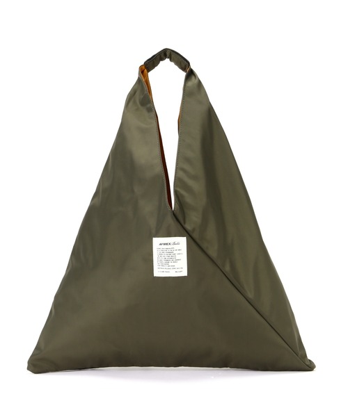 AVIREX（アヴィレックス）の「≪直営店限定≫VARSITY NYLON BAG/ バーシティーナイロンバッグ（トートバッグ・レディース・ブラック/オリーブ・FREE）」の3枚目の写真