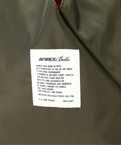 AVIREX（アヴィレックス）の「≪直営店限定≫VARSITY NYLON BAG/ バーシティーナイロンバッグ（トートバッグ・レディース・ブラック/オリーブ・FREE）」の4枚目の写真