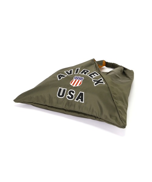AVIREX（アヴィレックス）の「≪直営店限定≫VARSITY NYLON BAG/ バーシティーナイロンバッグ（トートバッグ・レディース・ブラック/オリーブ・FREE）」の9枚目の写真