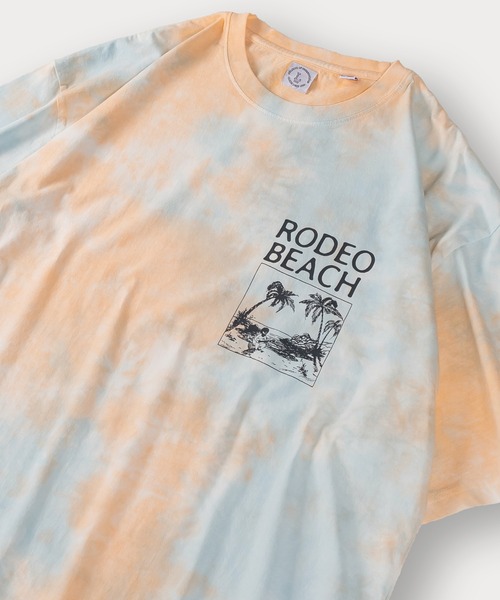SlashDate(スラッシュデイト)の「RODEBEACHワンポイントタイダイTシャツ/ビッグシルエット(Tシャツ/カットソー・メンズ・イエロー/ピンク/ブルー・M/L)」の3枚目の写真