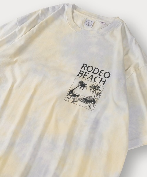 SlashDate(スラッシュデイト)の「RODEBEACHワンポイントタイダイTシャツ/ビッグシルエット(Tシャツ/カットソー・メンズ・イエロー/ピンク/ブルー・M/L)」の2枚目の写真