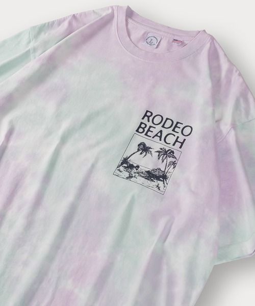 SlashDate(スラッシュデイト)の「RODEBEACHワンポイントタイダイTシャツ/ビッグシルエット(Tシャツ/カットソー・メンズ・イエロー/ピンク/ブルー・M/L)」の1枚目の写真