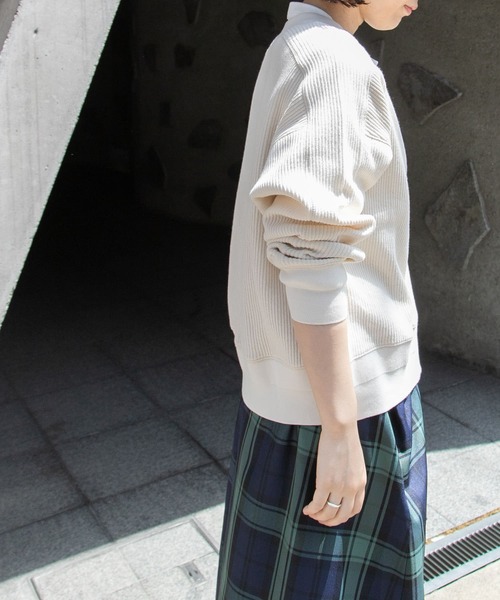 FORK&SPOON（フォークアンドスプーン）の「FORK&SPOON　ラゲットリブカーディガン（カーディガン/ボレロ・レディース・ネイビー/アイボリー/グレー・1）」の19枚目の写真