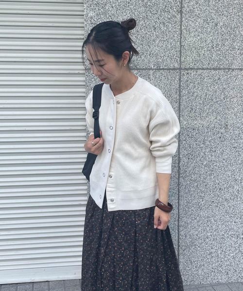 FORK&SPOON（フォークアンドスプーン）の「FORK&SPOON　ラゲットリブカーディガン（カーディガン/ボレロ・レディース・ネイビー/アイボリー/グレー・1）」の22枚目の写真
