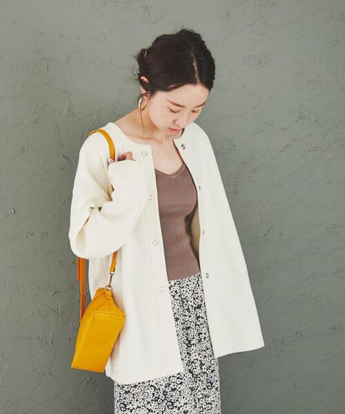 coen(コーエン)の「【WEB限定】裏起毛スウェットミディアム丈カーディガン(カーディガン/ボレロ・レディース・オフホワイト/ブラック/ライトグレー/ダークグレー/ベージュ/パープル・FREE)」の12枚目の写真