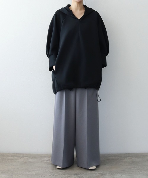 Hart(ハート)の「Hart / cardbord pull hoodie(カーボード素材プルオーバーフーディー)(パーカー・レディース・ブラック・38)」の6枚目の写真