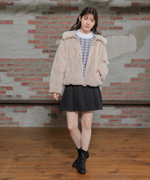 Honeys（ハニーズ）の「衿付きファーブルゾン（ブルゾン）」 - WEAR