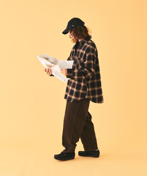 TOWNCRAFT(タウンクラフト)の「TOWN CRAFT/タウンクラフト 別注 ワンポイントロゴ ネル オンブレチェック ワークシャツ(シャツ/ブラウス・メンズ・その他/ネイビー/ブラウン・MEDIUM/LARGE)」の7枚目の写真