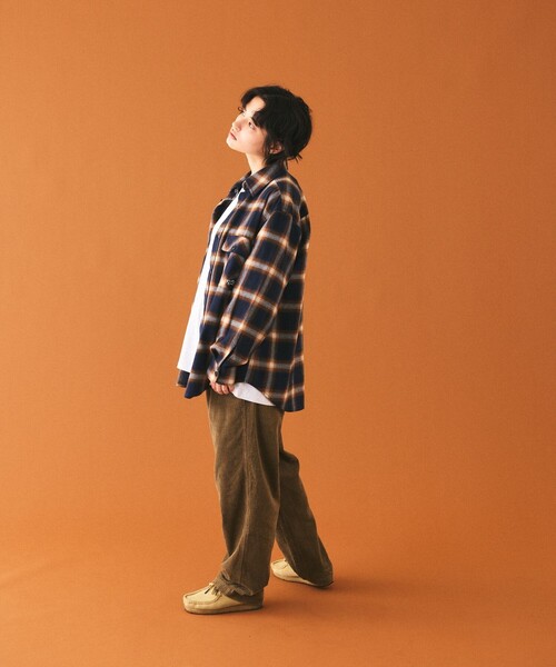 TOWNCRAFT(タウンクラフト)の「TOWN CRAFT/タウンクラフト 別注 ワンポイントロゴ ネル オンブレチェック ワークシャツ(シャツ/ブラウス・メンズ・その他/ネイビー/ブラウン・MEDIUM/LARGE)」の16枚目の写真