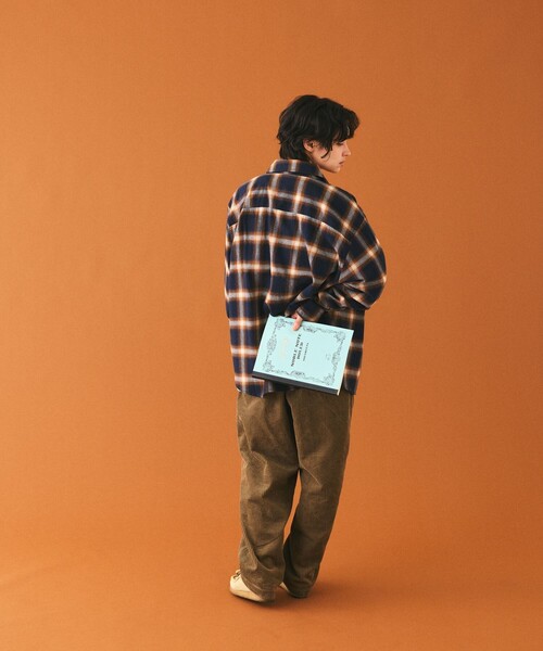 TOWNCRAFT(タウンクラフト)の「TOWN CRAFT/タウンクラフト 別注 ワンポイントロゴ ネル オンブレチェック ワークシャツ(シャツ/ブラウス・メンズ・その他/ネイビー/ブラウン・MEDIUM/LARGE)」の17枚目の写真