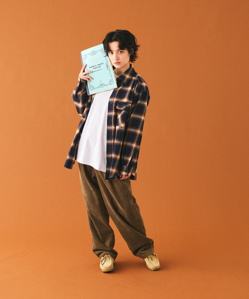 TOWNCRAFT(タウンクラフト)の「TOWN CRAFT/タウンクラフト 別注 ワンポイントロゴ ネル オンブレチェック ワークシャツ(シャツ/ブラウス・メンズ・その他/ネイビー/ブラウン・MEDIUM/LARGE)」の18枚目の写真