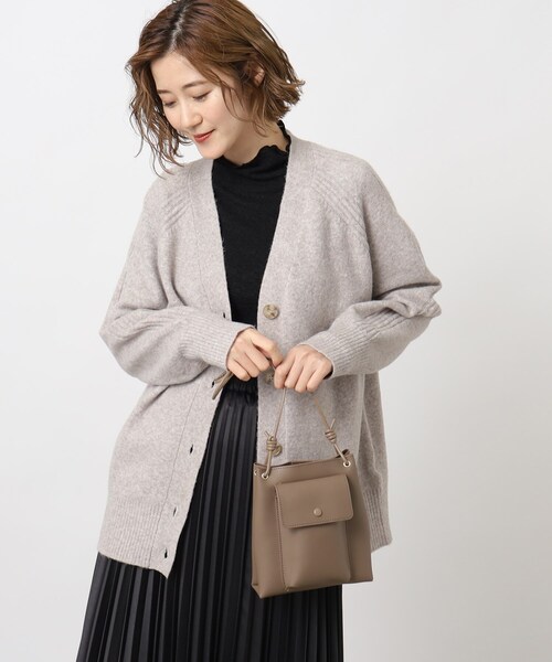 grove(グローブ)の「◆クルミフラップロープミニショルダー(ショルダーバッグ・レディース・ライトグレー/ブラック/レッド系1/ダークグレー・00)」の10枚目の写真