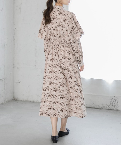 GOLDS♡ビジューバックル付きAラインラッフルフリルワンピース♡未着♡白黒M XS-Lサイズあり】【Glossy/グロッシー】刺繍レース/ ビジュー