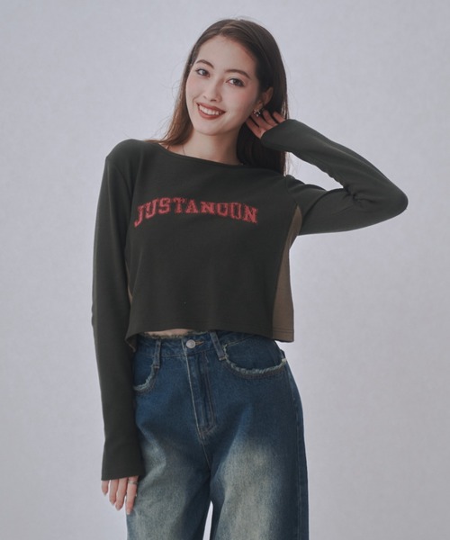 just a noon Tシャツ　完売品 JUST A NOON tシャツ メタリックロゴミニT レディース