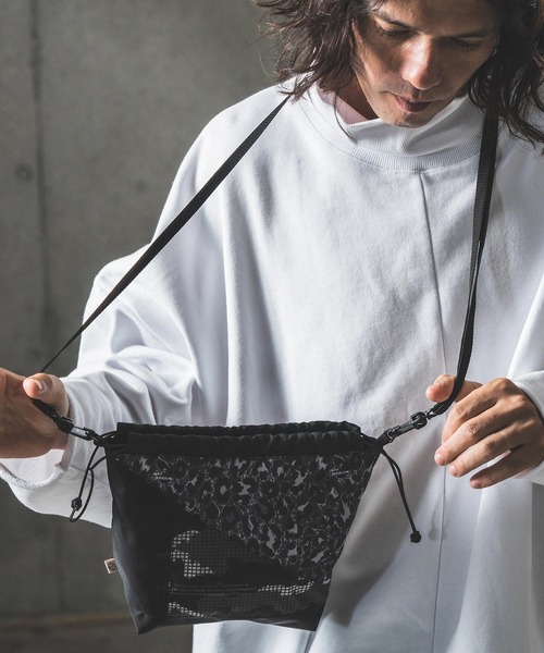 ショルダーバッグ バッグ mko11519-Patchwork drawstring bag パッチワーク巾着ポーチ mko11519-Patchwork drawstring bag パッチワーク巾着ポーチ