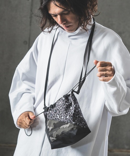 ショルダーバッグ バッグ mko11519-Patchwork drawstring bag パッチワーク巾着ポーチ mko11519-Patchwork drawstring bag パッチワーク巾着ポーチ