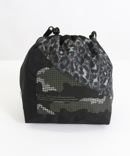 ショルダーバッグ バッグ mko11519-Patchwork drawstring bag パッチワーク巾着ポーチ mko11519-Patchwork drawstring bag パッチワーク巾着ポーチ