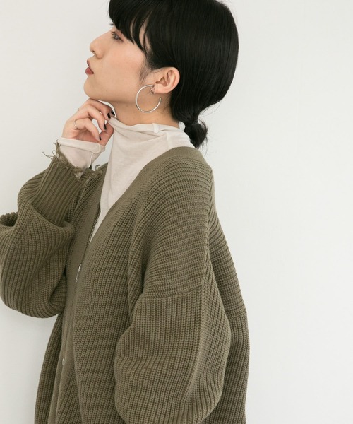 KBF（ケイビーエフ）の「ロングスリーブハイネックシアーTEE（Tシャツ/カットソー・レディース・ピンク/アイボリー/ブルー・ONE）」の2枚目の写真