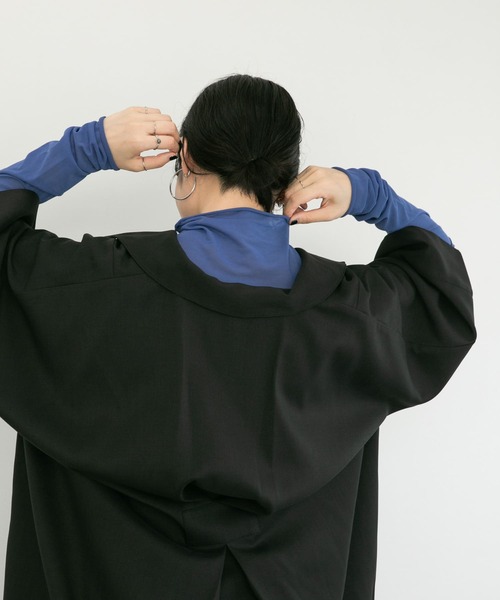 KBF（ケイビーエフ）の「ロングスリーブハイネックシアーTEE（Tシャツ/カットソー・レディース・ピンク/アイボリー/ブルー・ONE）」の9枚目の写真