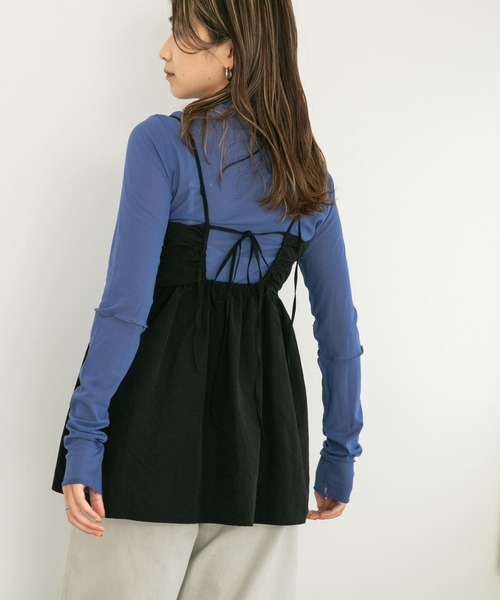 KBF（ケイビーエフ）の「ロングスリーブハイネックシアーTEE（Tシャツ/カットソー・レディース・ピンク/アイボリー/ブルー・ONE）」の13枚目の写真