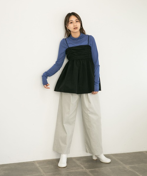 KBF（ケイビーエフ）の「ロングスリーブハイネックシアーTEE（Tシャツ/カットソー・レディース・ピンク/アイボリー/ブルー・ONE）」の14枚目の写真