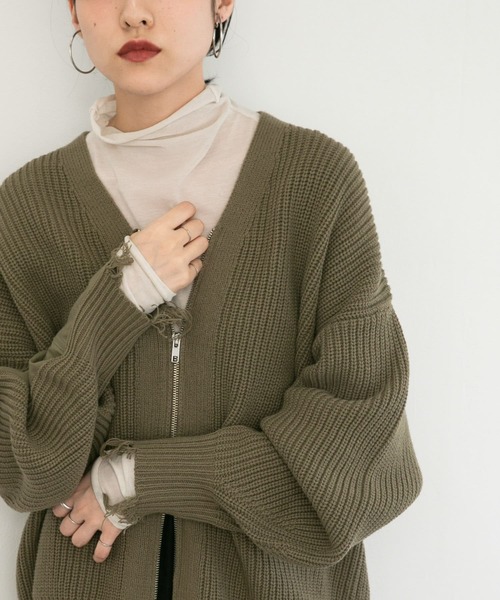 KBF（ケイビーエフ）の「ロングスリーブハイネックシアーTEE（Tシャツ/カットソー・レディース・ピンク/アイボリー/ブルー・ONE）」の16枚目の写真