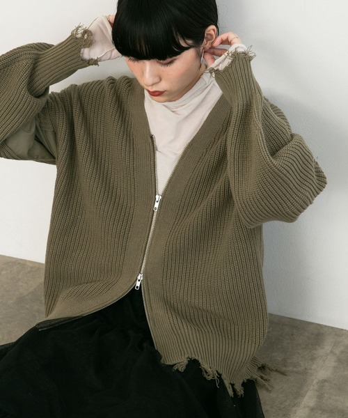 KBF（ケイビーエフ）の「ロングスリーブハイネックシアーTEE（Tシャツ/カットソー・レディース・ピンク/アイボリー/ブルー・ONE）」の20枚目の写真