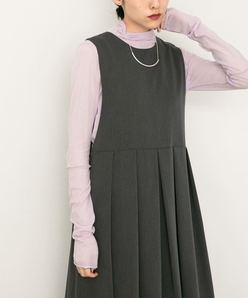 KBF（ケイビーエフ）の「ロングスリーブハイネックシアーTEE（Tシャツ/カットソー・レディース・ピンク/アイボリー/ブルー・ONE）」の22枚目の写真