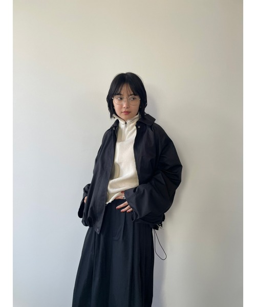 HANNE（アン）の「ジップアップショートトレンチコート（トレンチコート・レディース・ブラック/ベージュ/グレー・FREE）」の13枚目の写真