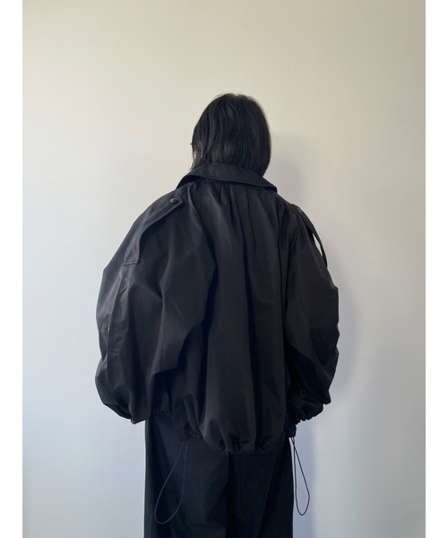 HANNE（アン）の「ジップアップショートトレンチコート（トレンチコート・レディース・ブラック/ベージュ/グレー・FREE）」の14枚目の写真