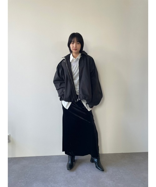 HANNE（アン）の「ジップアップショートトレンチコート（トレンチコート・レディース・ブラック/ベージュ/グレー・FREE）」の15枚目の写真