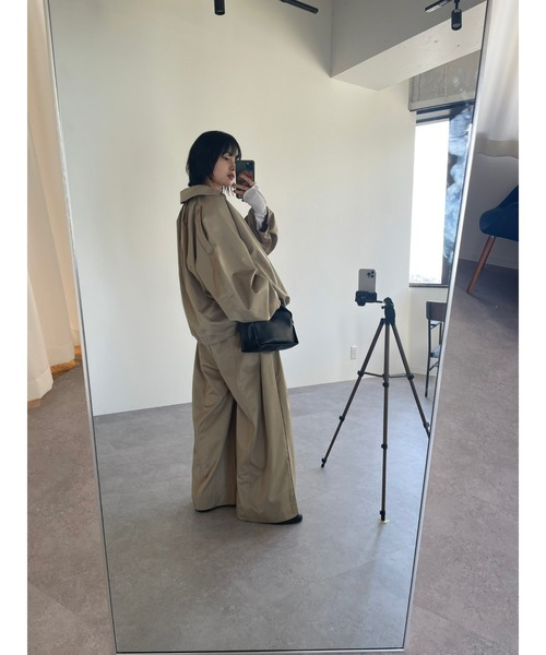 HANNE（アン）の「ジップアップショートトレンチコート（トレンチコート・レディース・ブラック/ベージュ/グレー・FREE）」の12枚目の写真