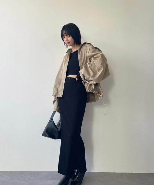 HANNE（アン）の「ジップアップショートトレンチコート（トレンチコート・レディース・ブラック/ベージュ/グレー・FREE）」の19枚目の写真