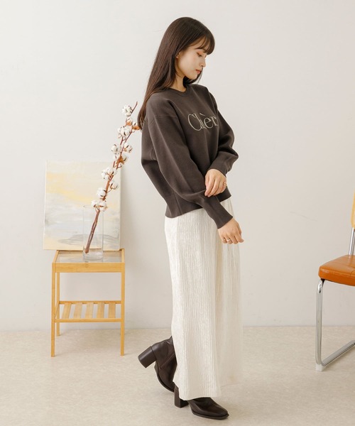   ベージュニットセーター 新品未使用 セール】ロゴシシュウセーター（ニット/セーター）｜HEYUMM