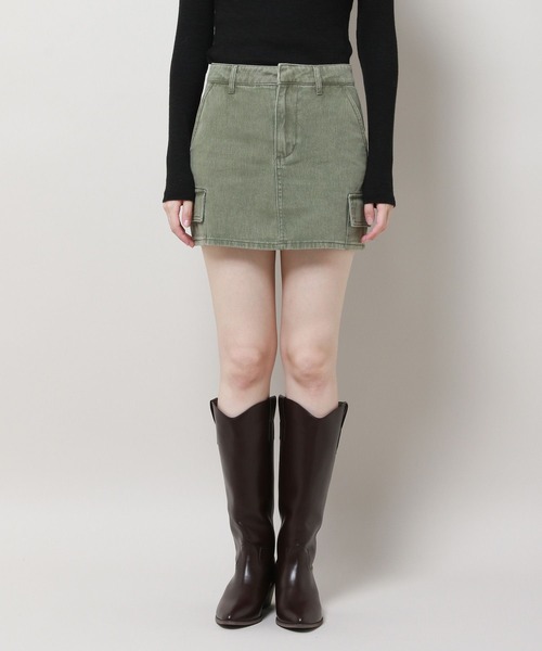 3.3 Field Trip （3.3フィールドトリップ）の「3.3 Field Trip／デニムカーゴミニスカート　2981258（スカート・レディース・カーキ/ブラック・LARGE/MEDIUM）」の4枚目の写真