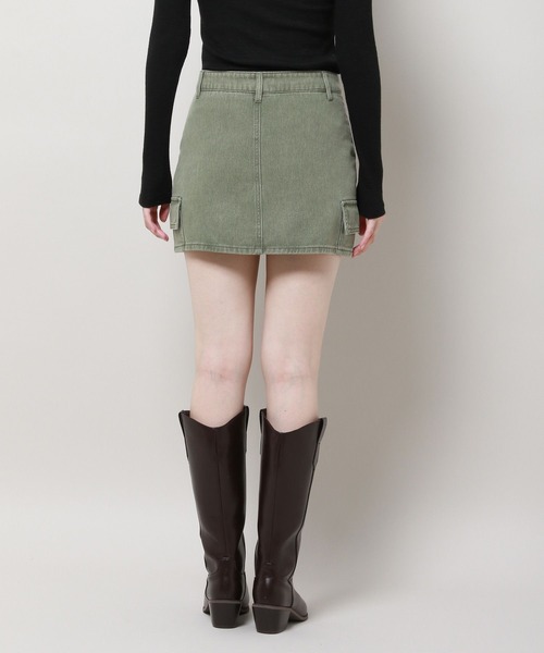 3.3 Field Trip （3.3フィールドトリップ）の「3.3 Field Trip／デニムカーゴミニスカート　2981258（スカート・レディース・カーキ/ブラック・LARGE/MEDIUM）」の6枚目の写真