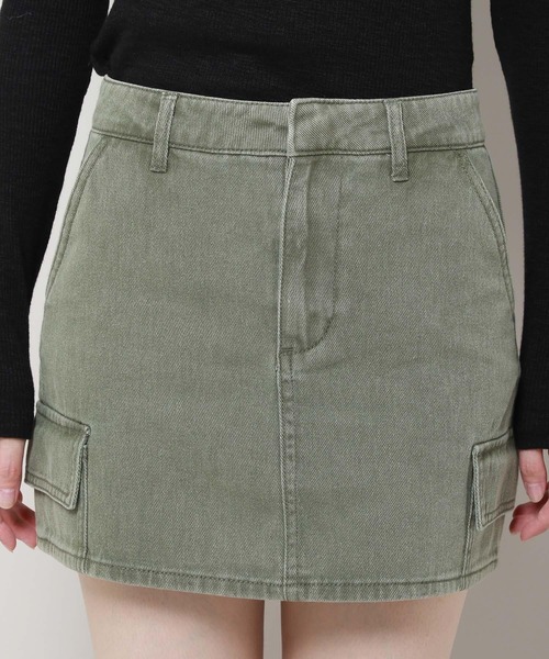 3.3 Field Trip （3.3フィールドトリップ）の「3.3 Field Trip／デニムカーゴミニスカート　2981258（スカート・レディース・カーキ/ブラック・LARGE/MEDIUM）」の7枚目の写真