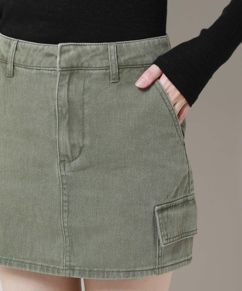 3.3 Field Trip （3.3フィールドトリップ）の「3.3 Field Trip／デニムカーゴミニスカート　2981258（スカート・レディース・カーキ/ブラック・LARGE/MEDIUM）」の8枚目の写真