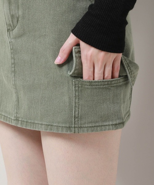 3.3 Field Trip （3.3フィールドトリップ）の「3.3 Field Trip／デニムカーゴミニスカート　2981258（スカート・レディース・カーキ/ブラック・LARGE/MEDIUM）」の9枚目の写真