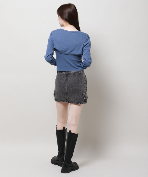 3.3 Field Trip （3.3フィールドトリップ）の「3.3 Field Trip／デニムカーゴミニスカート　2981258（スカート・レディース・カーキ/ブラック・LARGE/MEDIUM）」の20枚目の写真