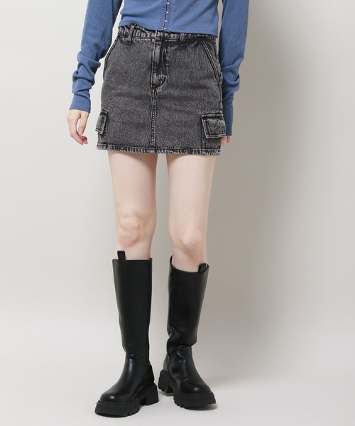 3.3 Field Trip （3.3フィールドトリップ）の「3.3 Field Trip／デニムカーゴミニスカート　2981258（スカート・レディース・カーキ/ブラック・LARGE/MEDIUM）」の21枚目の写真