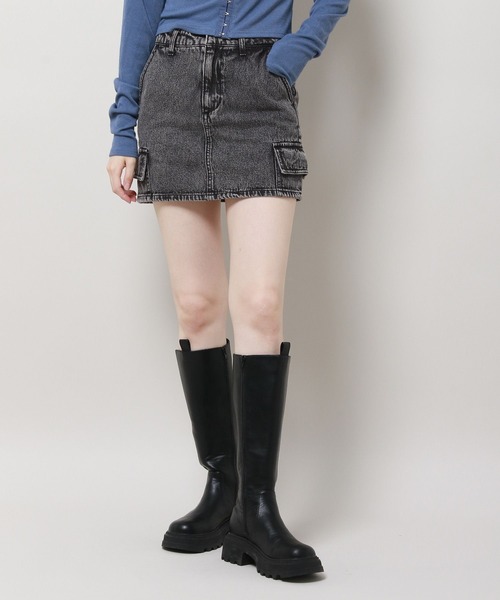 3.3 Field Trip （3.3フィールドトリップ）の「3.3 Field Trip／デニムカーゴミニスカート　2981258（スカート・レディース・カーキ/ブラック・LARGE/MEDIUM）」の16枚目の写真