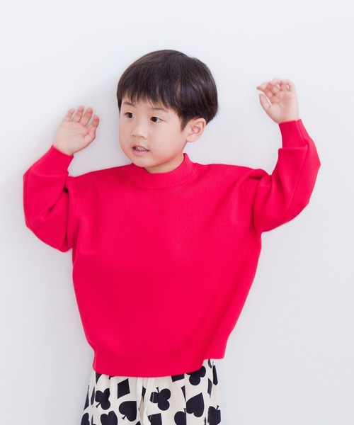 LOWRYS FARM（ローリーズファーム）の「ＵＮＩＳＥＸニットプルオーバー　983870（ニット/セーター・キッズ・ピンク/レッド/ブラック・120cm/130cm/140cm/150cm/110cm）」の3枚目の写真