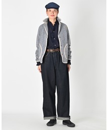 現行　45R コットンシェットランド　パッチワークチロリアンジャケット　ニット 45R（フォーティファイブアール）の「コットンシェットランドの