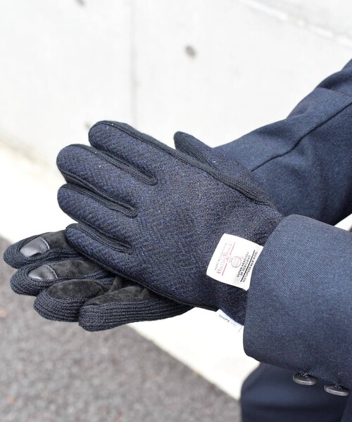 MEN Harris Tweed グローブ タッチパネル対応（SHIPS any（シップス  