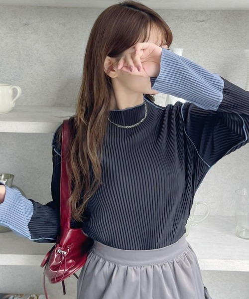 セール】≪25AWの新色登場!≫ これ1枚でオシャレ見え。袖 配色