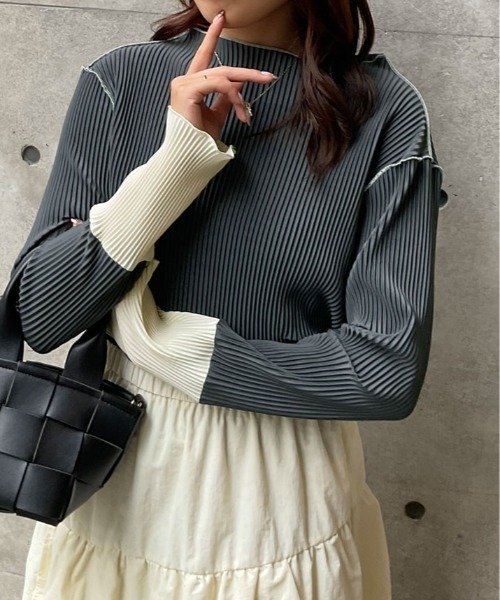 セール】≪25AWの新色登場!≫ これ1枚でオシャレ見え。袖 配色
