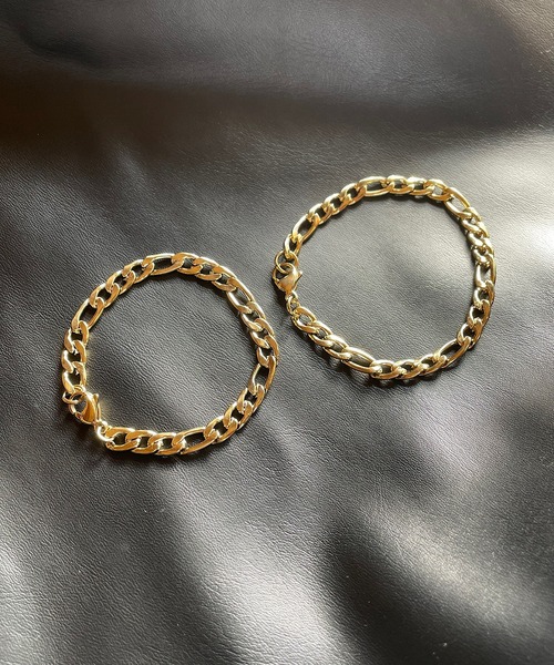 PARKS TOKYO SELECT（パークストウキョウセレクト）の「お肌にやさしい ステンレス/SUS304 男女兼用 キヘイチェーンブレスレット（ブレスレット・メンズ・ゴールド/シルバー・18cm/16cm）」の6枚目の写真